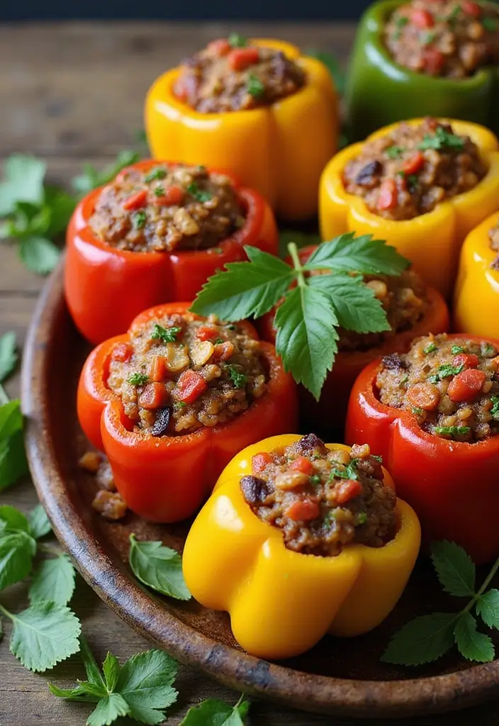 30+ Mediterranean Diet Slow Cooker Dinners Featuring Greek Chicken - 8. Mediterranean Stuffed Peppers