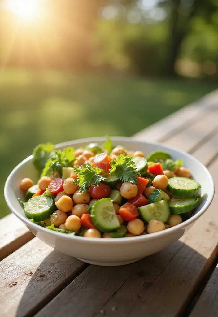 30 Mediterranean Garbanzo Bean Recipes Packed with Protein 129 30 Mediterranean Garbanzo Bean Recipes Packed with Protein - 23. Chickpea and Cucumber Salad