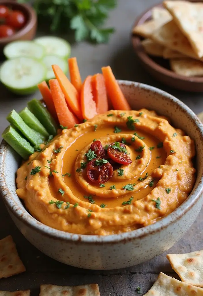 30 Mediterranean Garbanzo Bean Recipes Packed with Protein 155 30 Mediterranean Garbanzo Bean Recipes Packed with Protein - 27. Creamy Chickpea and Sun-Dried Tomato Dip