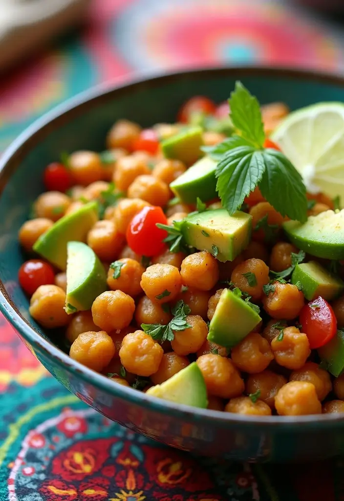 30 Mediterranean Garbanzo Bean Recipes Packed with Protein 20 30 Mediterranean Garbanzo Bean Recipes Packed with Protein - 4. Spicy Chickpea and Avocado Salad