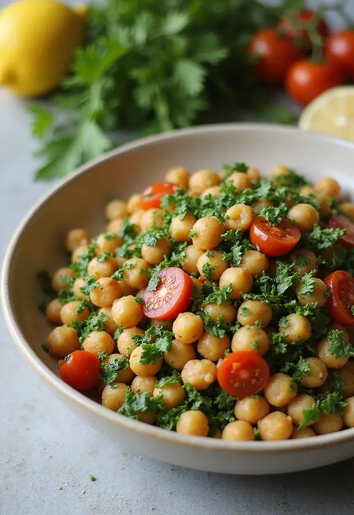 30 Mediterranean Garbanzo Bean Recipes Packed with Protein 32 30 Mediterranean Garbanzo Bean Recipes Packed with Protein - 6. Chickpea Tabbouleh