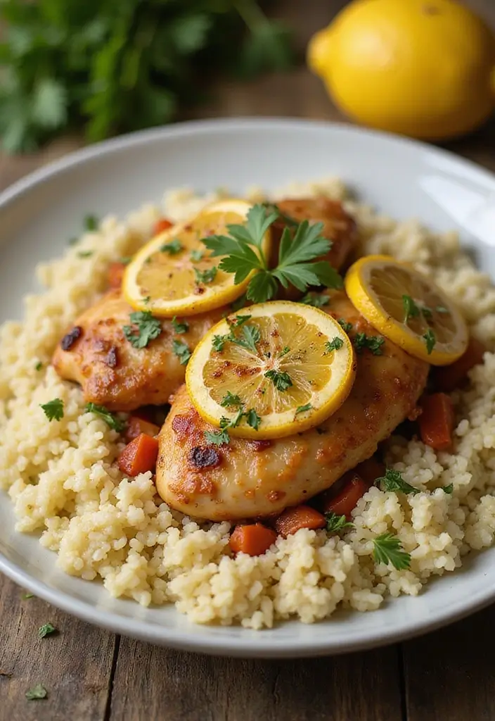 30 Mediterranean One-Pan Chicken Recipes for Easy Dinners 70 30 Mediterranean One-Pan Chicken Recipes for Easy Dinners - 12. Mediterranean Lemon Chicken with Couscous
