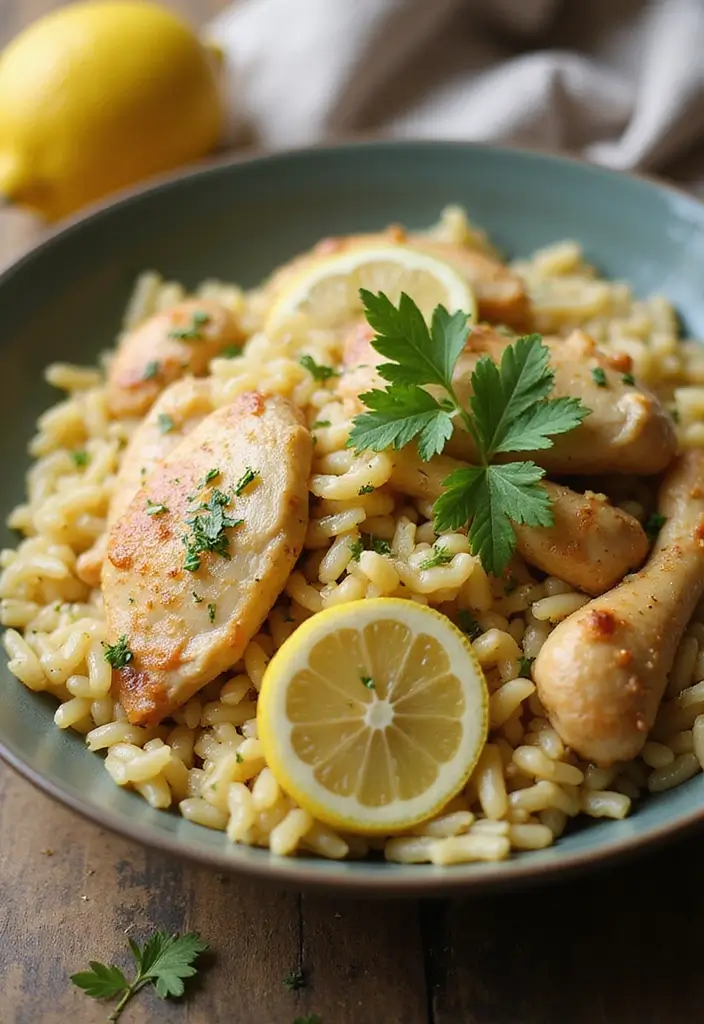 30 Mediterranean One-Pan Chicken Recipes for Easy Dinners 84 30 Mediterranean One-Pan Chicken Recipes for Easy Dinners - 14. One-Pan Chicken with Lemon Orzo