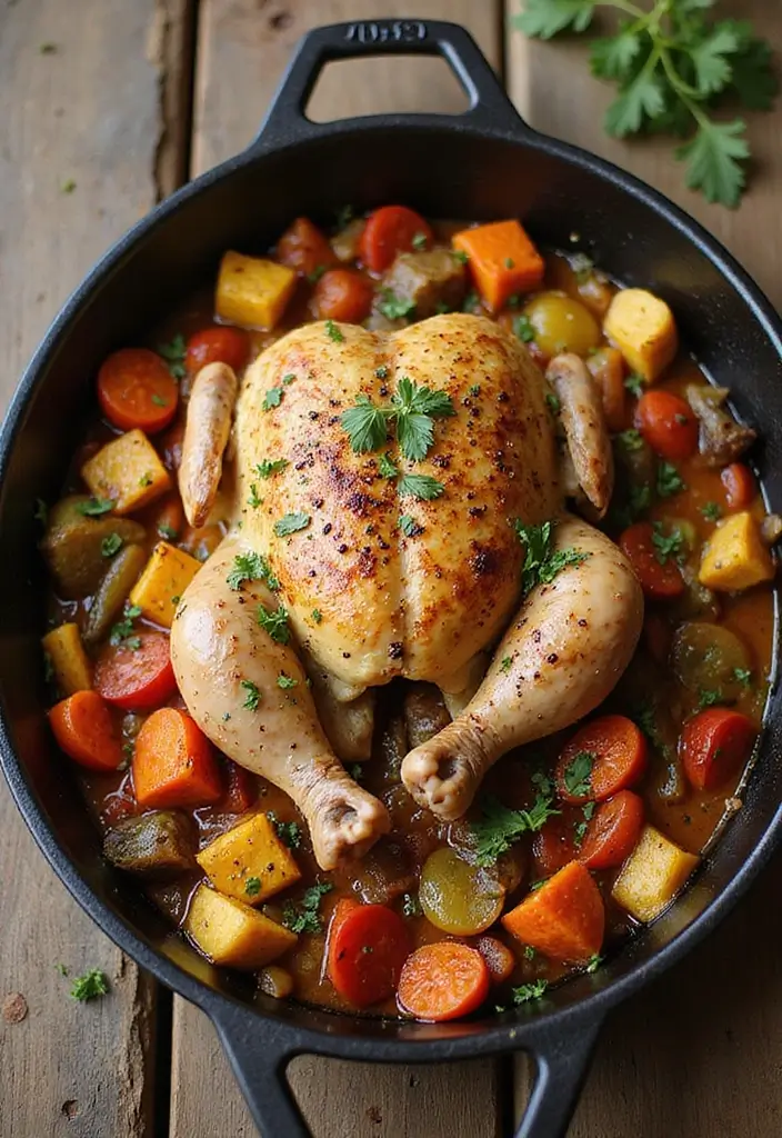 30 Mediterranean One-Pan Chicken Recipes for Easy Dinners 116 30 Mediterranean One-Pan Chicken Recipes for Easy Dinners - 20. One-Pan Chicken with Ratatouille