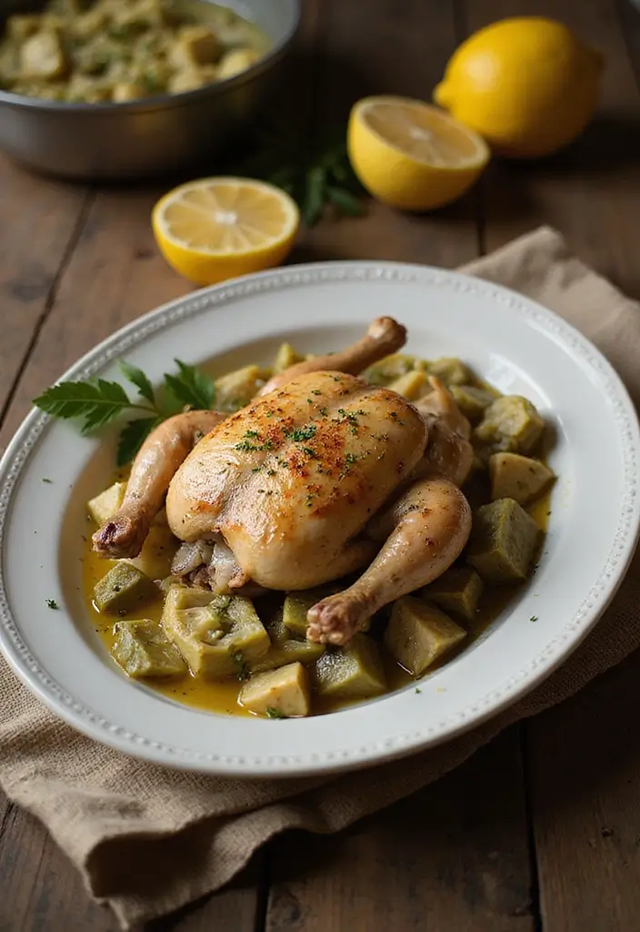 30 Mediterranean One-Pan Chicken Recipes for Easy Dinners 135 30 Mediterranean One-Pan Chicken Recipes for Easy Dinners - 23. One-Pan Chicken with Artichokes and Lemon