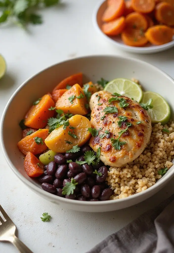 30 Mediterranean One-Pan Chicken Recipes for Easy Dinners 164 30 Mediterranean One-Pan Chicken Recipes for Easy Dinners - 28. Mediterranean Chicken and Black Bean Bowl