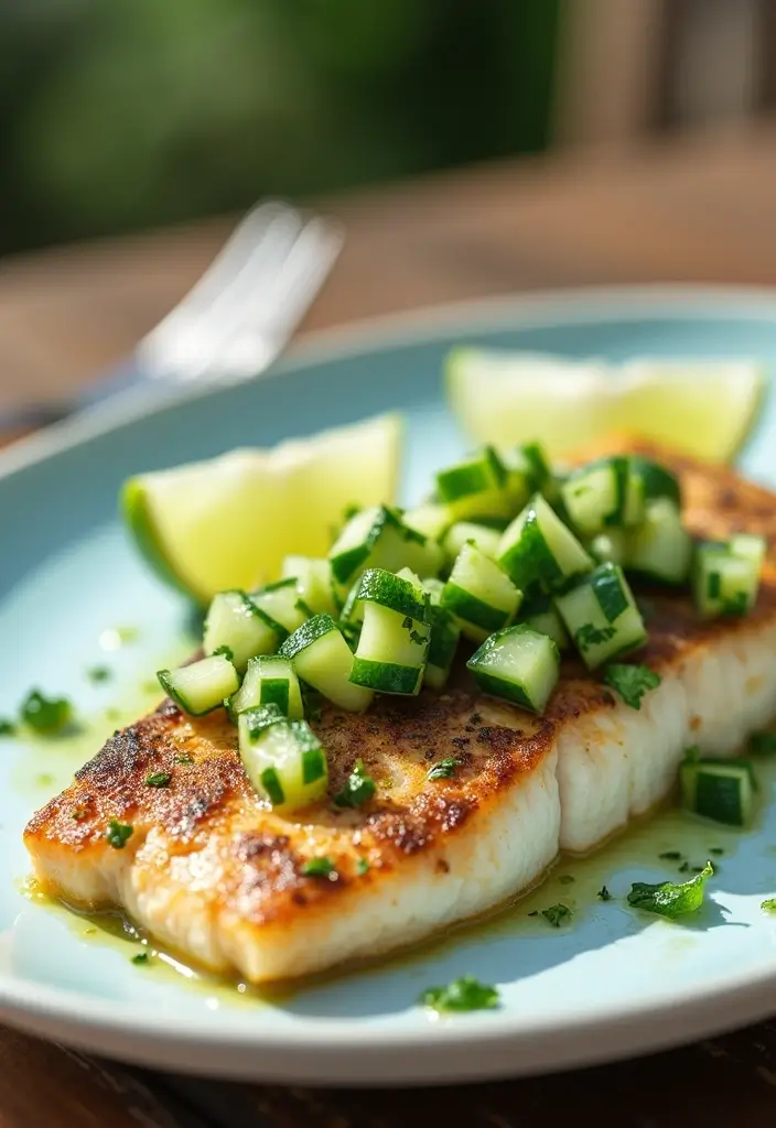 30 Mediterranean Sea Bass Recipes for Seafood Lovers 166 30 Mediterranean Sea Bass Recipes for Seafood Lovers - 26. Mediterranean Sea Bass with Cucumber Mint Salsa