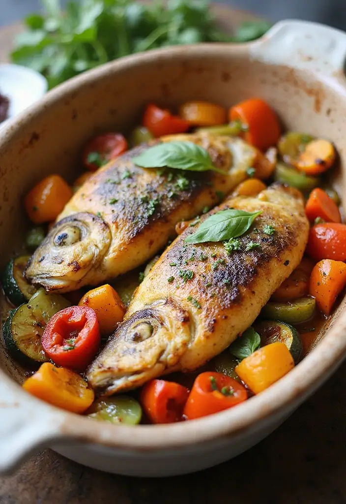 30 Mediterranean Sea Bass Recipes for Seafood Lovers 15 30 Mediterranean Sea Bass Recipes for Seafood Lovers - 3. Baked Mediterranean Sea Bass with Vegetables