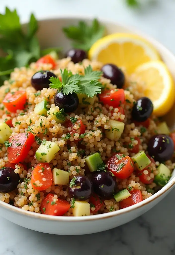 30 Mediterranean Side Dish Recipes That Steal the Spotlight - 10. Greek Style Quinoa Salad