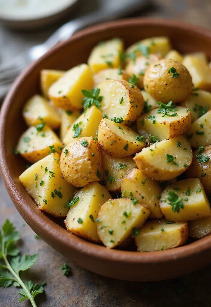 30 Mediterranean Side Dish Recipes That Steal the Spotlight - 11. Warm Potato Salad with Herbs
