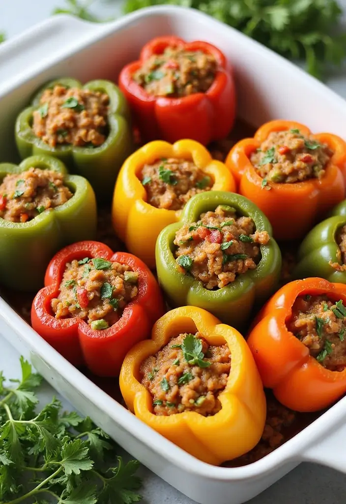 30 Mediterranean Side Dish Recipes That Steal the Spotlight - 25. Greek Style Stuffed Peppers