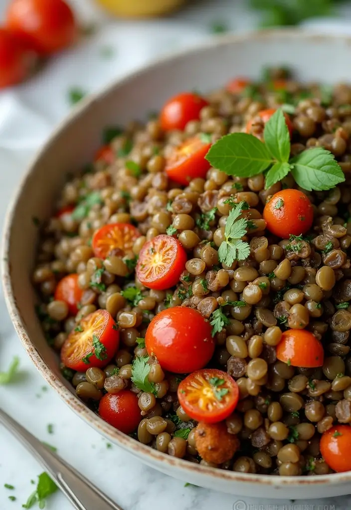 30 Mediterranean Side Dish Recipes That Steal the Spotlight - 9. Lentil Salad with Roasted Vegetables
