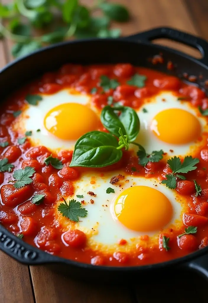 30 One-Pan Mediterranean Recipes for Quick and Easy Meals - 10. One-Pan Mediterranean Baked Eggs