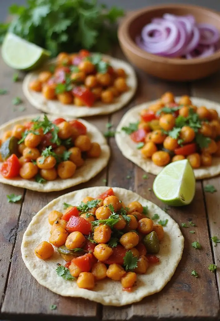 30 One-Pan Mediterranean Recipes for Quick and Easy Meals - 16. Mediterranean Chickpea Fajitas
