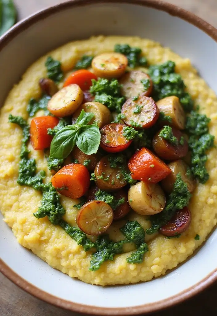 30 One-Pan Mediterranean Recipes for Quick and Easy Meals - 20. Mediterranean Polenta Bowl