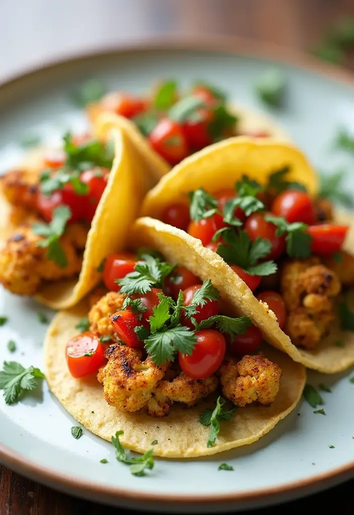 30 One-Pan Mediterranean Recipes for Quick and Easy Meals - 26. Mediterranean Cauliflower Tacos