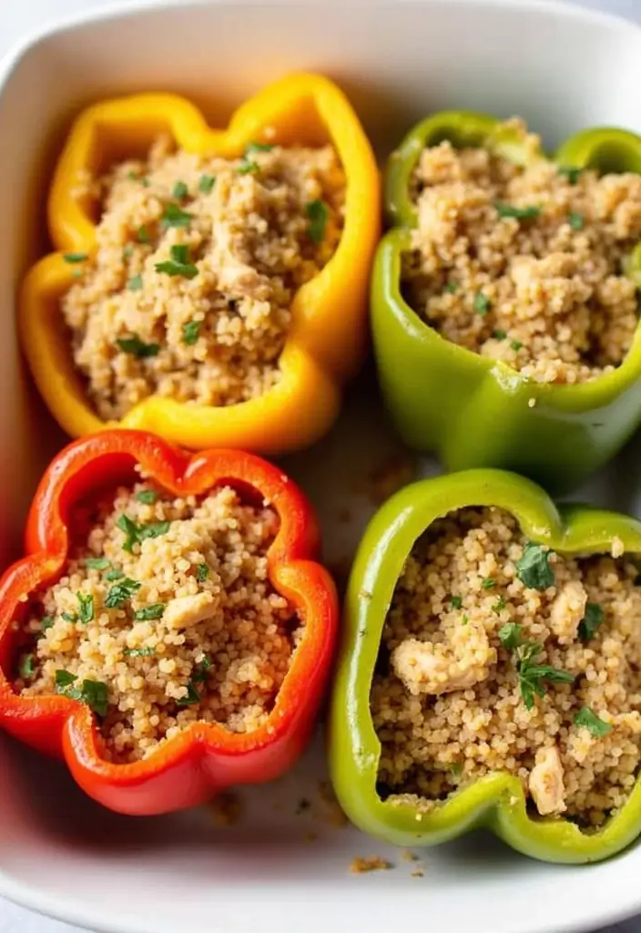 30 One-Pan Mediterranean Recipes for Quick and Easy Meals - 29. One-Pan Mediterranean Chicken Stuffed Peppers