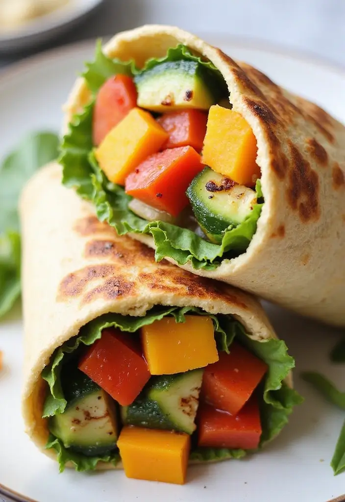 30 Weight Watchers Mediterranean Recipes You’ll Actually Crave 113 30 Weight Watchers Mediterranean Recipes You’ll Actually Crave - 21. Grilled Vegetable and Hummus Wrap